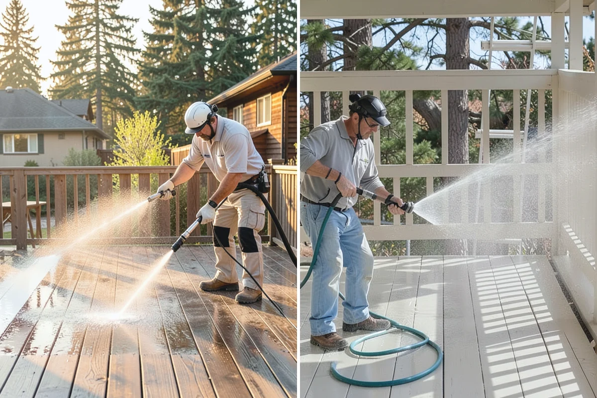 Concrete Wall Cleaning in Wilkeson, Pierce County, WA - Protect adjacent plantings and cover nearby surfaces
