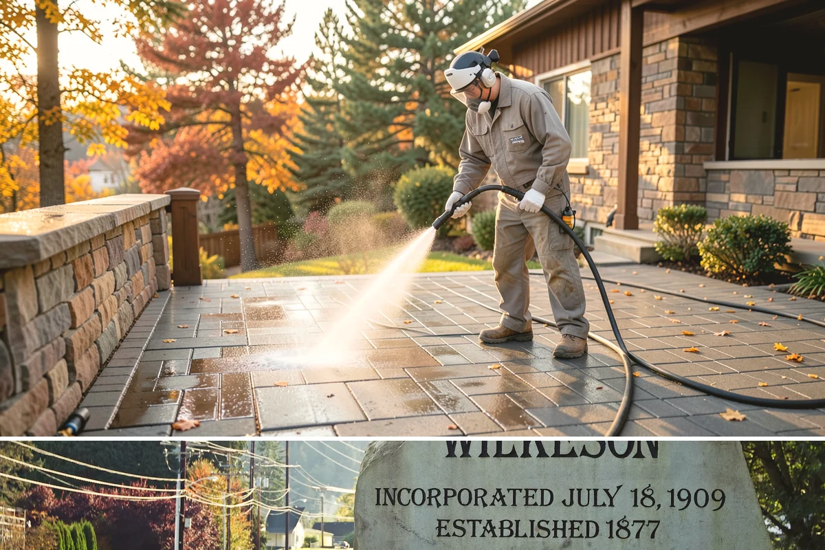 Concrete Wall Cleaning in Wilkeson, Pierce County, WA - Spring is a strong time to clear the algae that flourished through the wet winter, giving walls a clean start before summer.