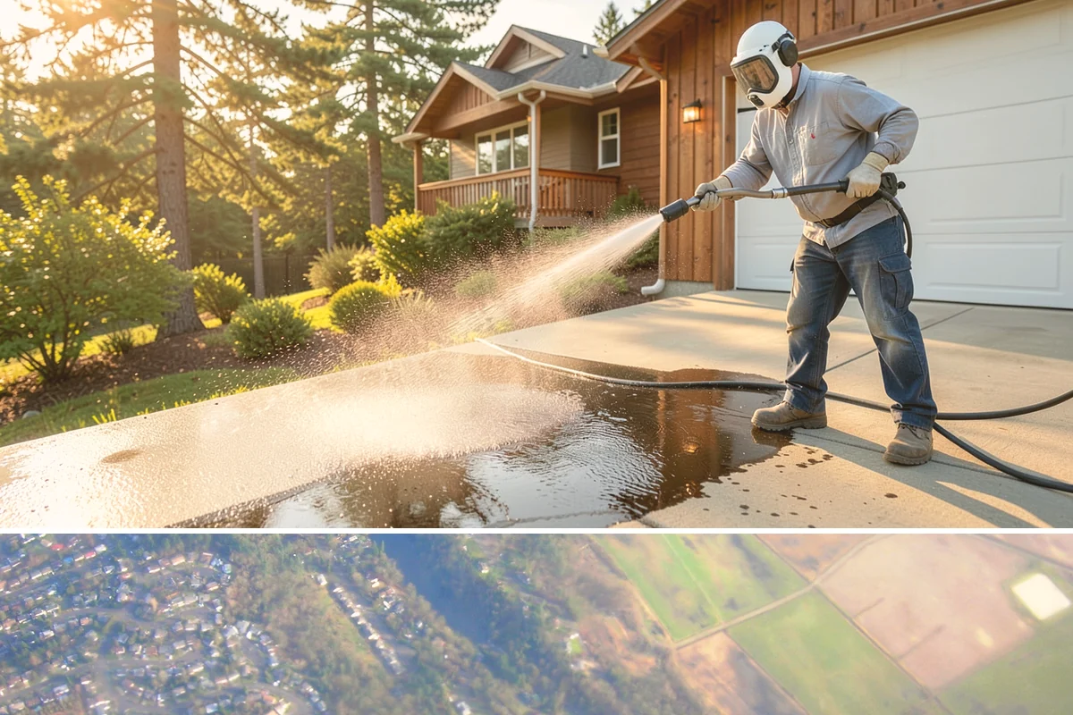 Construction Cleanup Washing in Algona, King County, WA - Construction cleanup washing is scheduled at project completion in any season, with extra rinsing needed after Washington's rainy...