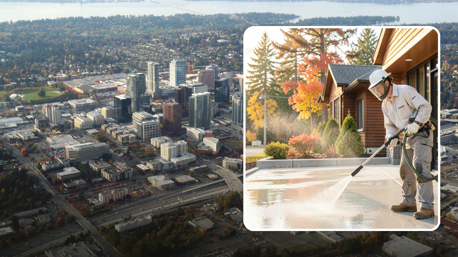 Construction Cleanup Washing in Bellevue, King County, WA - We wash away construction dust, mud, and debris so Washington job sites finish clean and presentable.