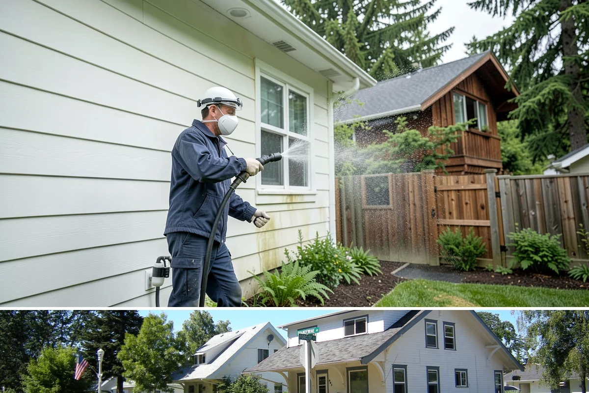 Construction Cleanup Washing in DuPont, Pierce County, WA - Construction cleanup washing is scheduled at project completion in any season, with extra rinsing needed after Washington's rainy...