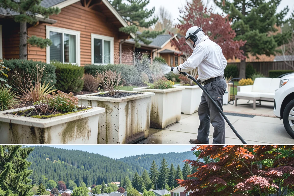 Construction Cleanup Washing in Index, Snohomish County, WA - Construction cleanup washing is scheduled at project completion in any season, with extra rinsing needed after Washington's rainy...