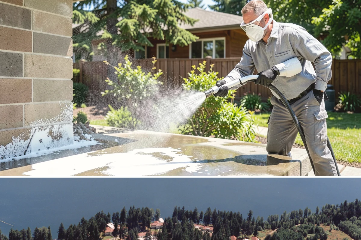 Construction Cleanup Washing in Lakewood, Pierce County, WA - Construction cleanup washing is scheduled at project completion in any season, with extra rinsing needed after Washington's rainy...