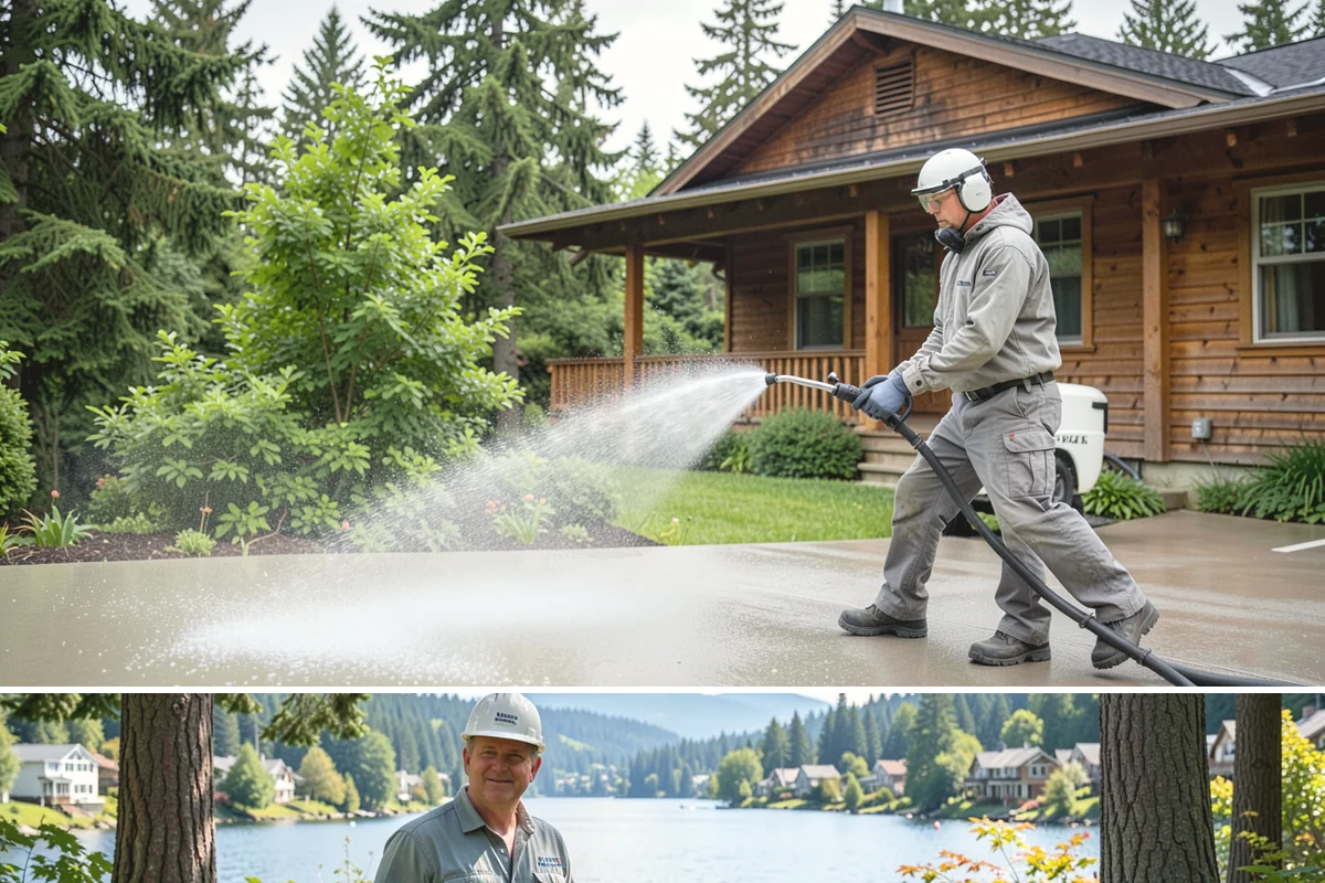 Construction Cleanup Washing in Milton, King County, WA - Construction cleanup washing is scheduled at project completion in any season, with extra rinsing needed after Washington's rainy...