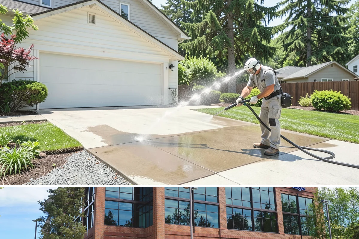 Construction Cleanup Washing in Mountlake Terrace, Snohomish County, WA - Construction cleanup washing is scheduled at project completion in any season, with extra rinsing needed after Washington's rainy...