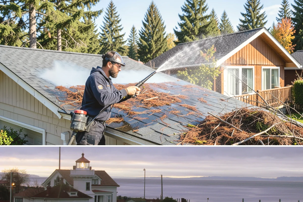 Construction Cleanup Washing in Mukilteo, Snohomish County, WA - Construction cleanup washing is scheduled at project completion in any season, with extra rinsing needed after Washington's rainy...