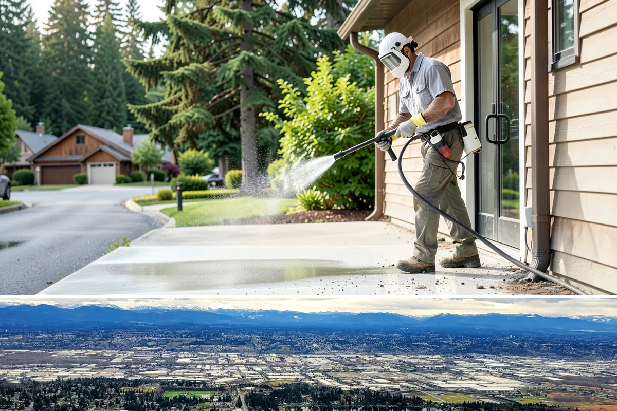Construction Cleanup Washing in SeaTac, King County, WA - Construction cleanup washing is scheduled at project completion in any season, with extra rinsing needed after Washington's rainy...