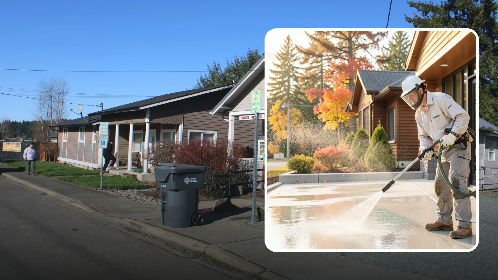 Construction Cleanup Washing in South Prairie, Pierce County, WA - We wash away construction dust, mud, and debris so Washington job sites finish clean and presentable.