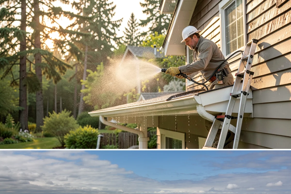 Construction Cleanup Washing in University Place, Pierce County, WA - Construction cleanup washing is scheduled at project completion in any season, with extra rinsing needed after Washington's rainy...