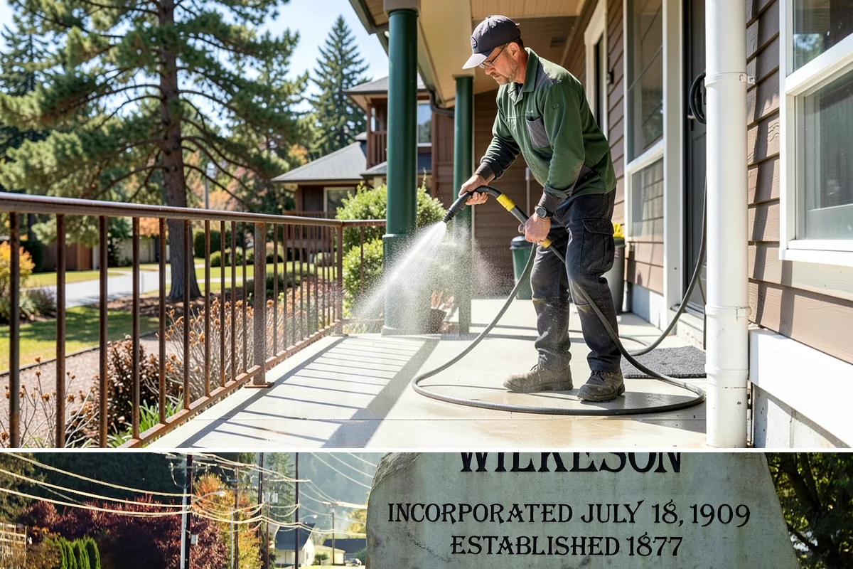 Construction Cleanup Washing in Wilkeson, Pierce County, WA - Construction cleanup washing is scheduled at project completion in any season, with extra rinsing needed after Washington's rainy...