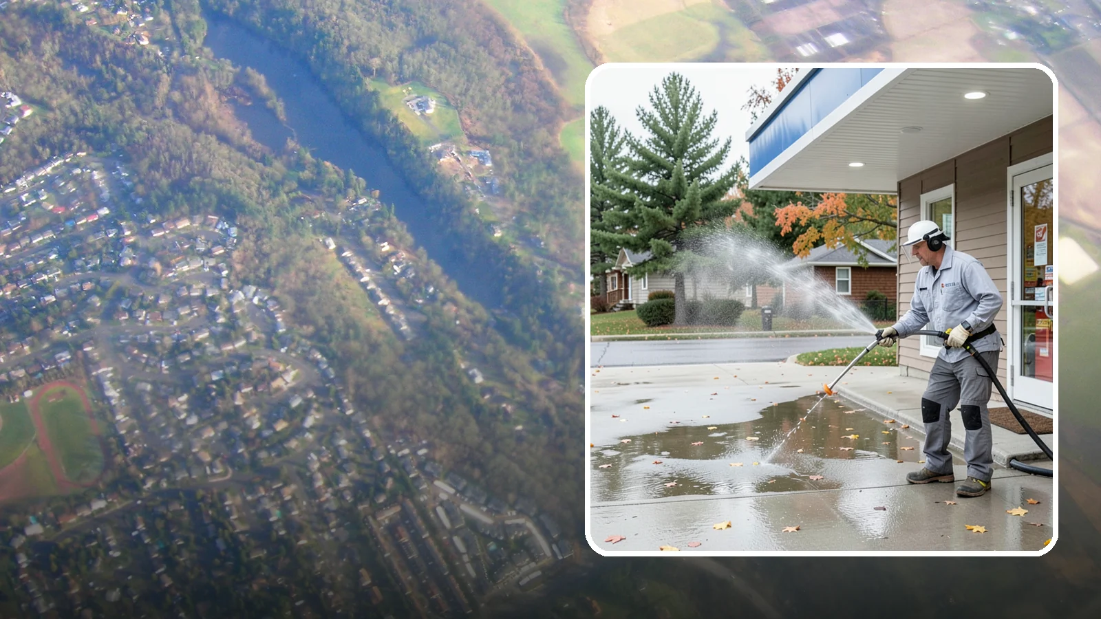 Convenience Store Cleaning in Algona, King County, WA - Fast-turnaround exterior cleaning for convenience stores that clears spills, gum, grease, and grime from entrances, walkways, and...