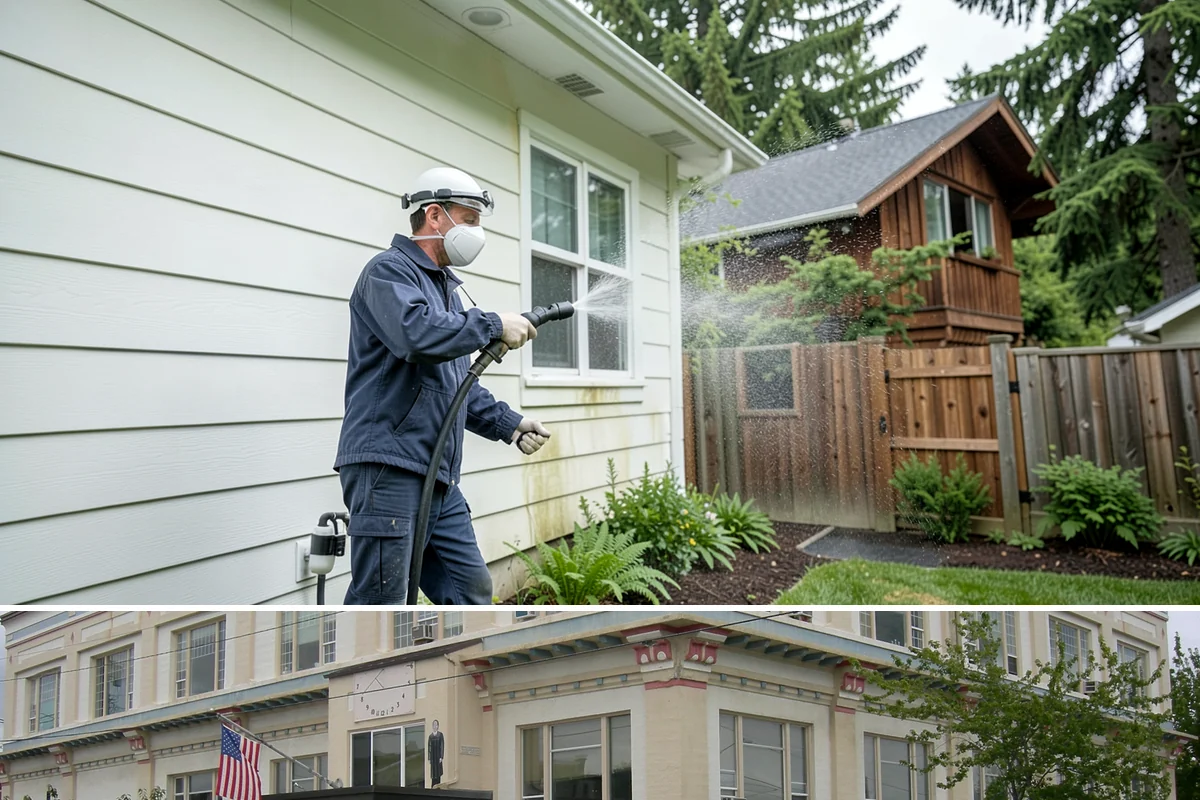 Convenience Store Cleaning in Anacortes, Skagit County, WA - Monthly cleaning keeps a convenience store entrance presentable, with added attention in summer when melted spills and traffic...