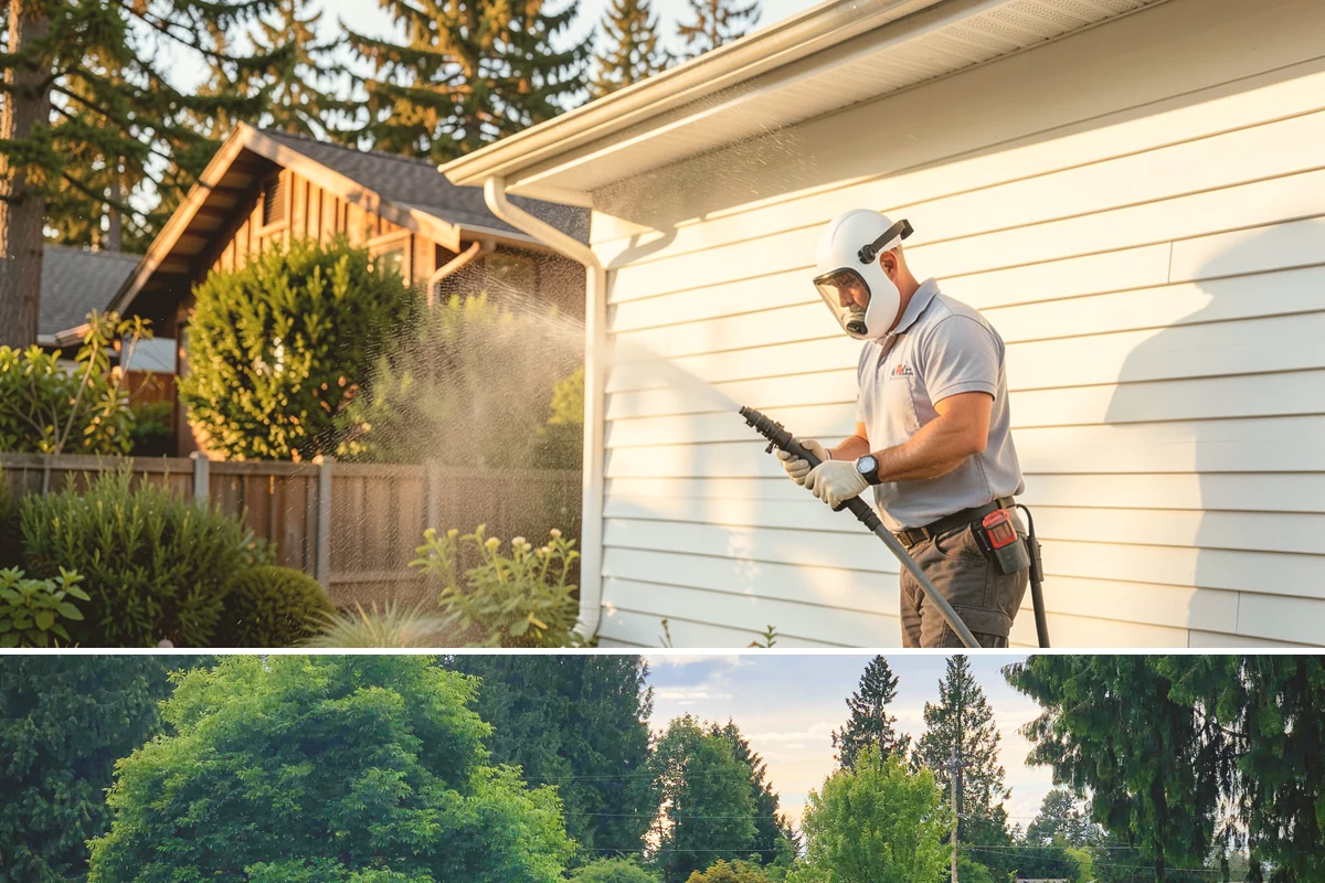 Convenience Store Cleaning in Bonney Lake, Pierce County, WA - Monthly cleaning keeps a convenience store entrance presentable, with added attention in summer when melted spills and traffic...