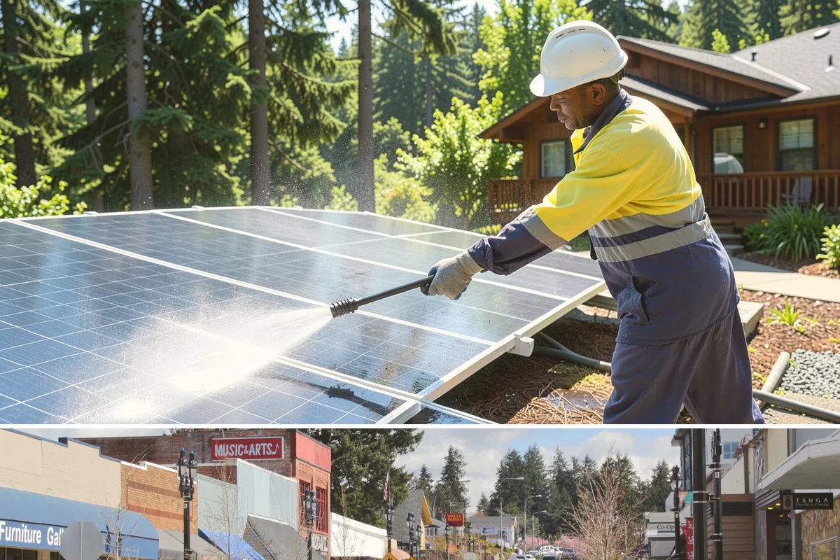 Convenience Store Cleaning in Bothell, King County, WA - Monthly cleaning keeps a convenience store entrance presentable, with added attention in summer when melted spills and traffic...