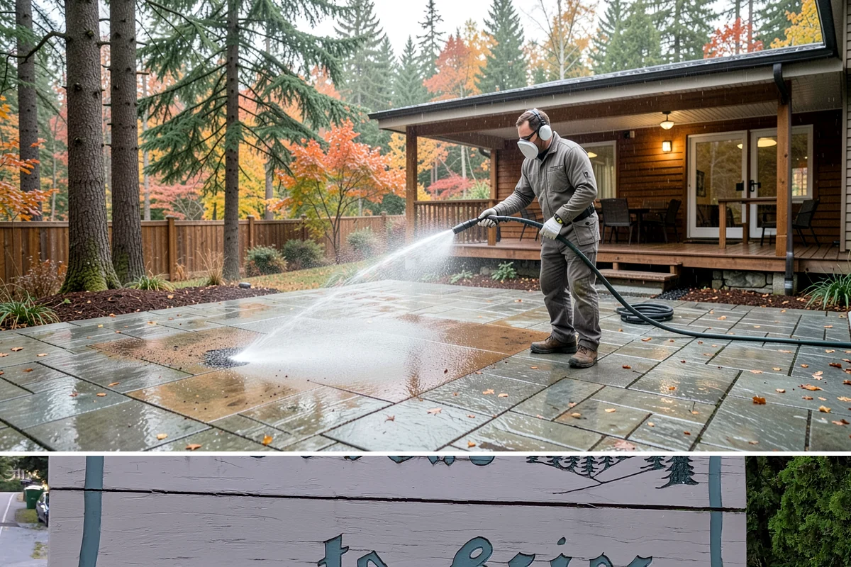 Convenience Store Cleaning in Brier, Snohomish County, WA - Monthly cleaning keeps a convenience store entrance presentable, with added attention in summer when melted spills and traffic...