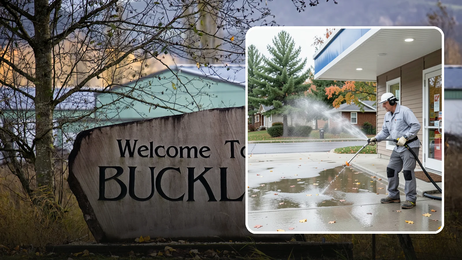 Convenience Store Cleaning in Buckley, Pierce County, WA - Fast-turnaround exterior cleaning for convenience stores that clears spills, gum, grease, and grime from entrances, walkways, and...