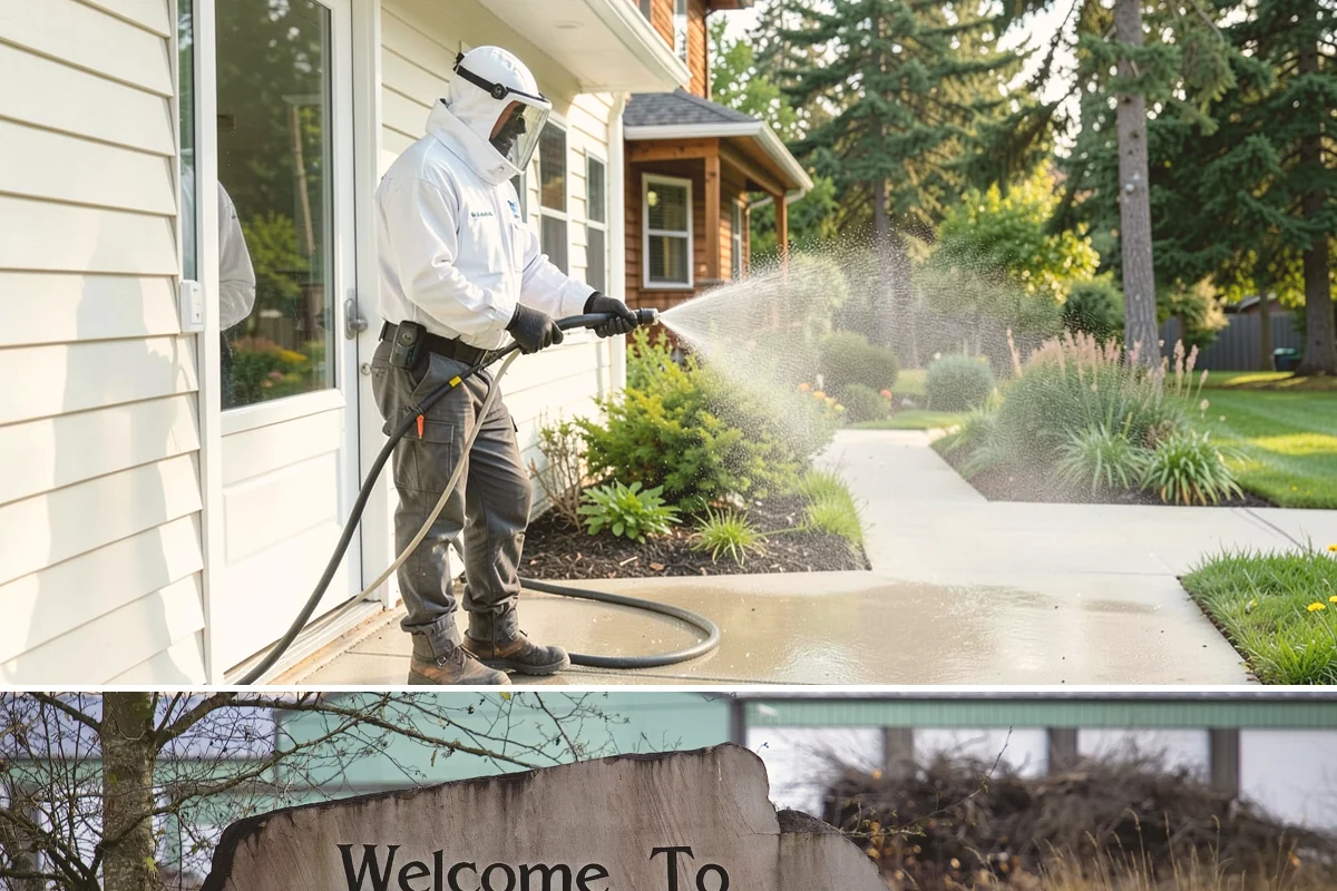 Convenience Store Cleaning in Buckley, Pierce County, WA - Monthly cleaning keeps a convenience store entrance presentable, with added attention in summer when melted spills and traffic...