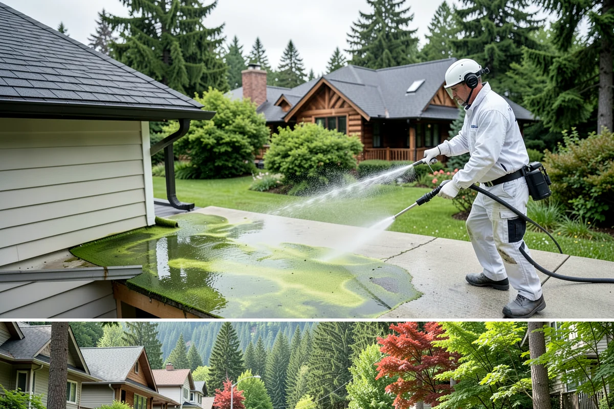 Convenience Store Cleaning in Darrington, Snohomish County, WA - Monthly cleaning keeps a convenience store entrance presentable, with added attention in summer when melted spills and traffic...