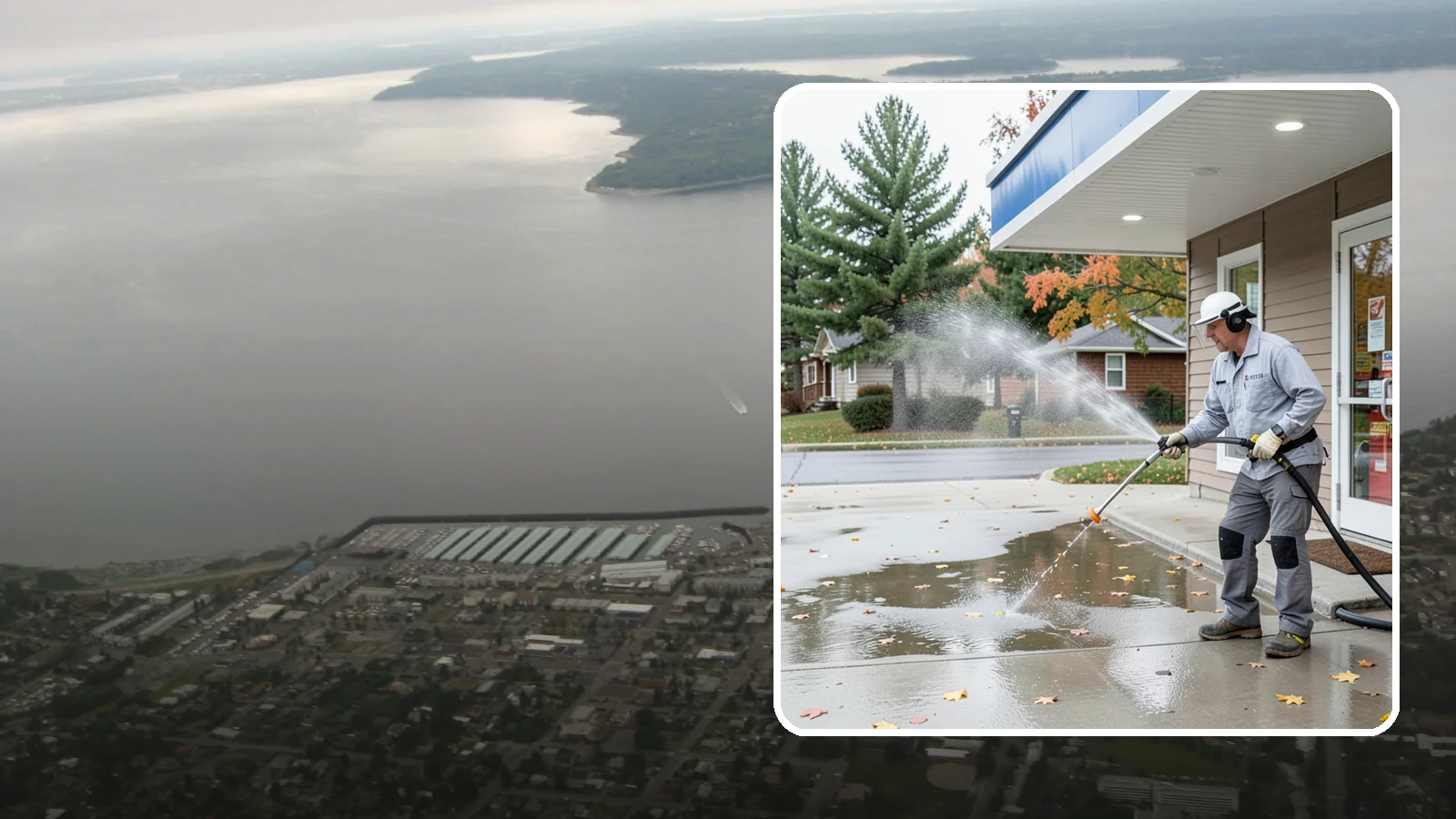 Convenience Store Cleaning in Des Moines, King County, WA - Fast-turnaround exterior cleaning for convenience stores that clears spills, gum, grease, and grime from entrances, walkways, and...