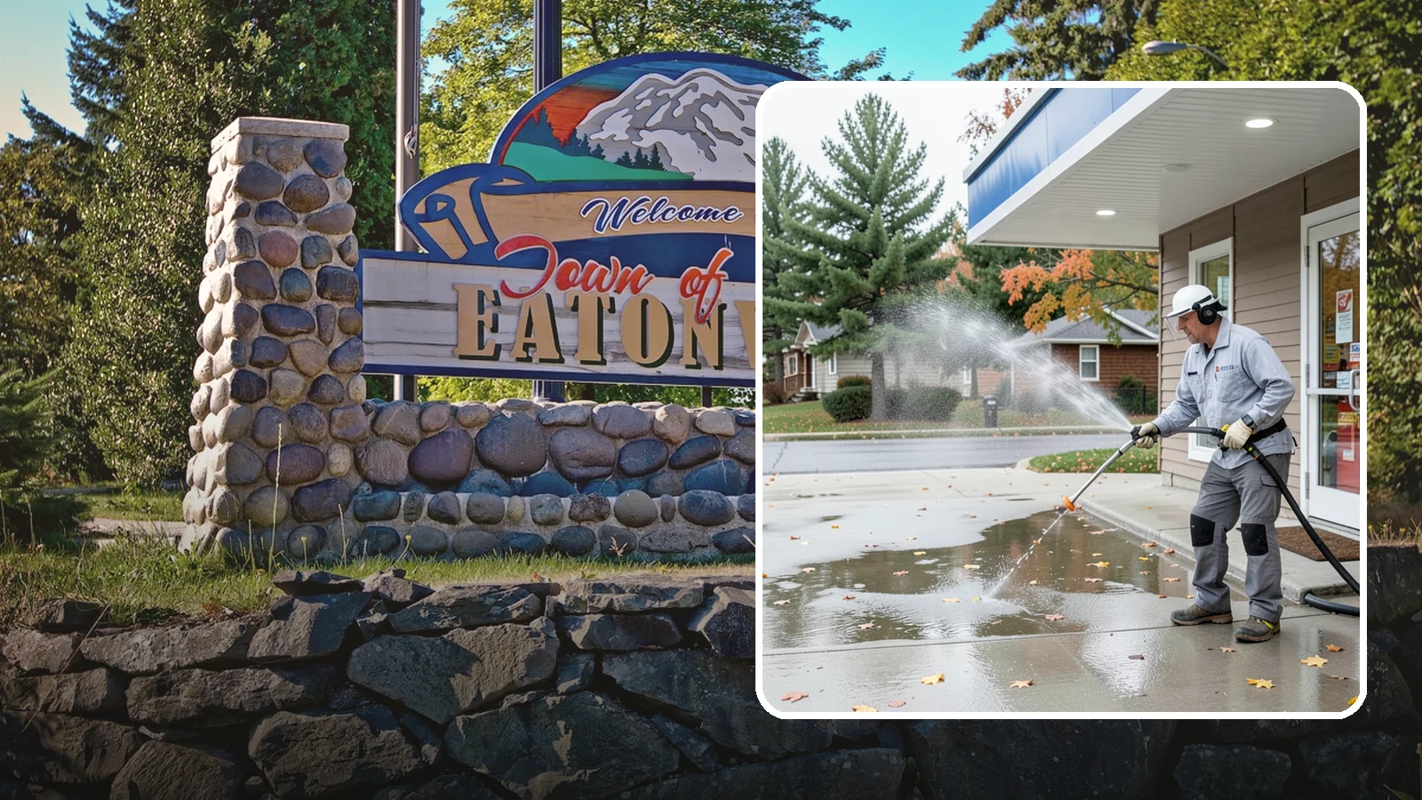 Convenience Store Cleaning in Eatonville, Pierce County, WA - Fast-turnaround exterior cleaning for convenience stores that clears spills, gum, grease, and grime from entrances, walkways, and...