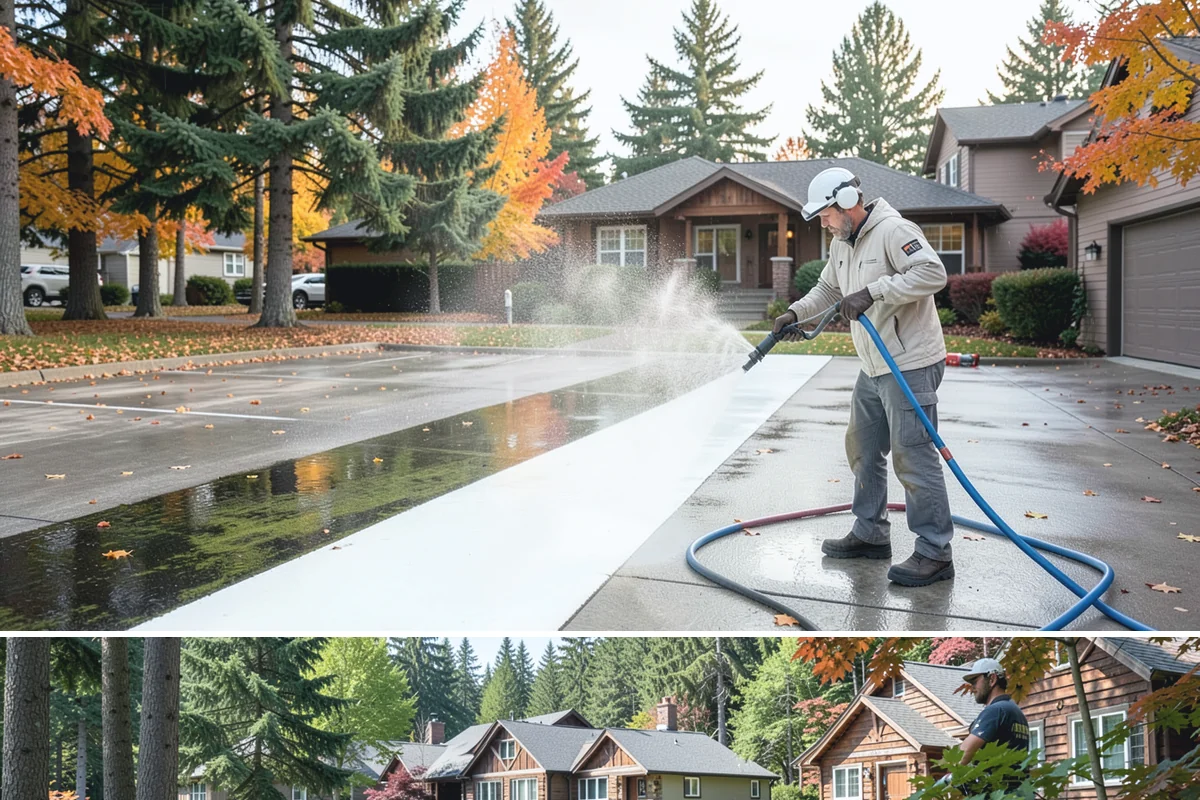 Convenience Store Cleaning in Edgewood, Pierce County, WA - Monthly cleaning keeps a convenience store entrance presentable, with added attention in summer when melted spills and traffic...