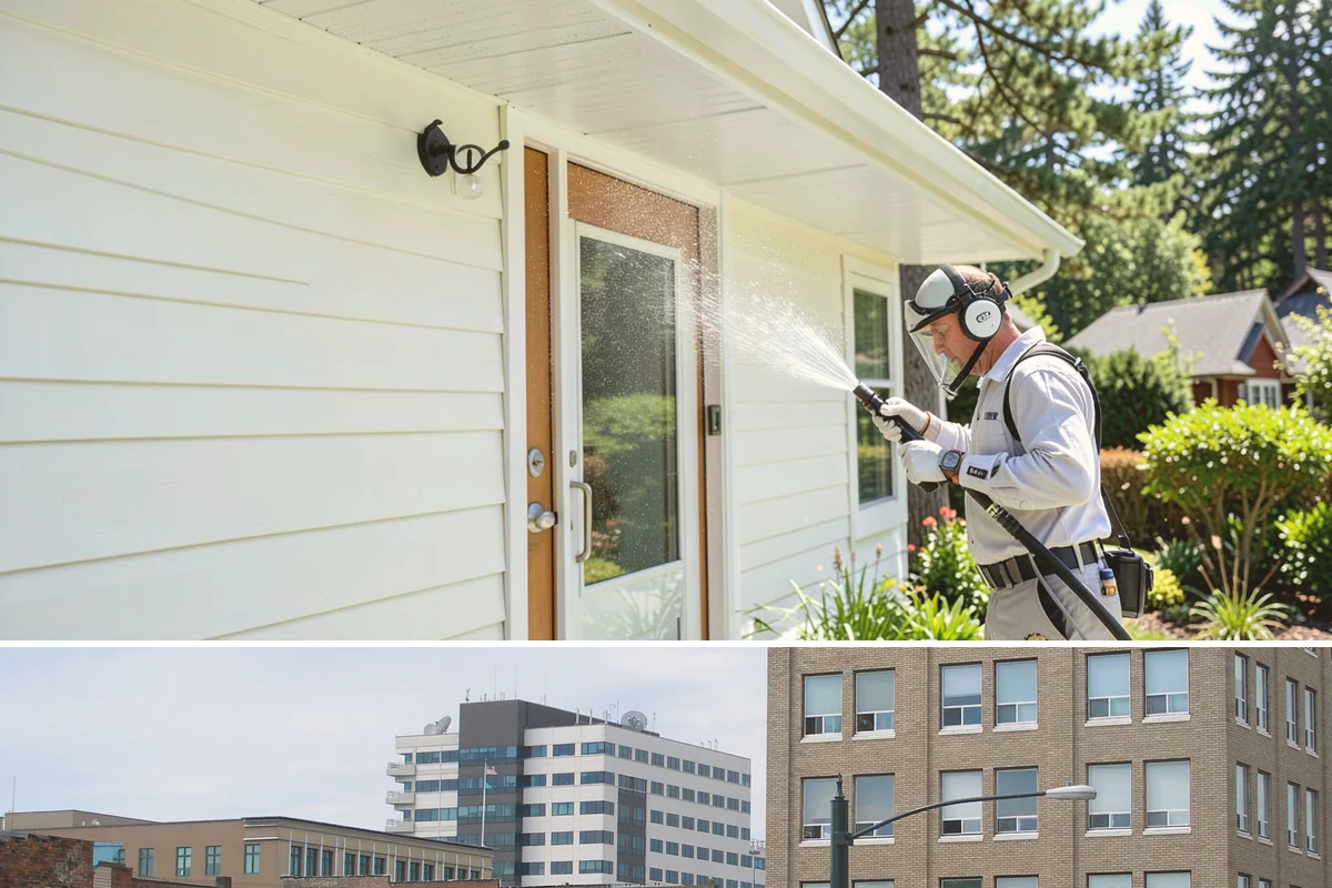 Convenience Store Cleaning in Everett, Snohomish County, WA - Monthly cleaning keeps a convenience store entrance presentable, with added attention in summer when melted spills and traffic...