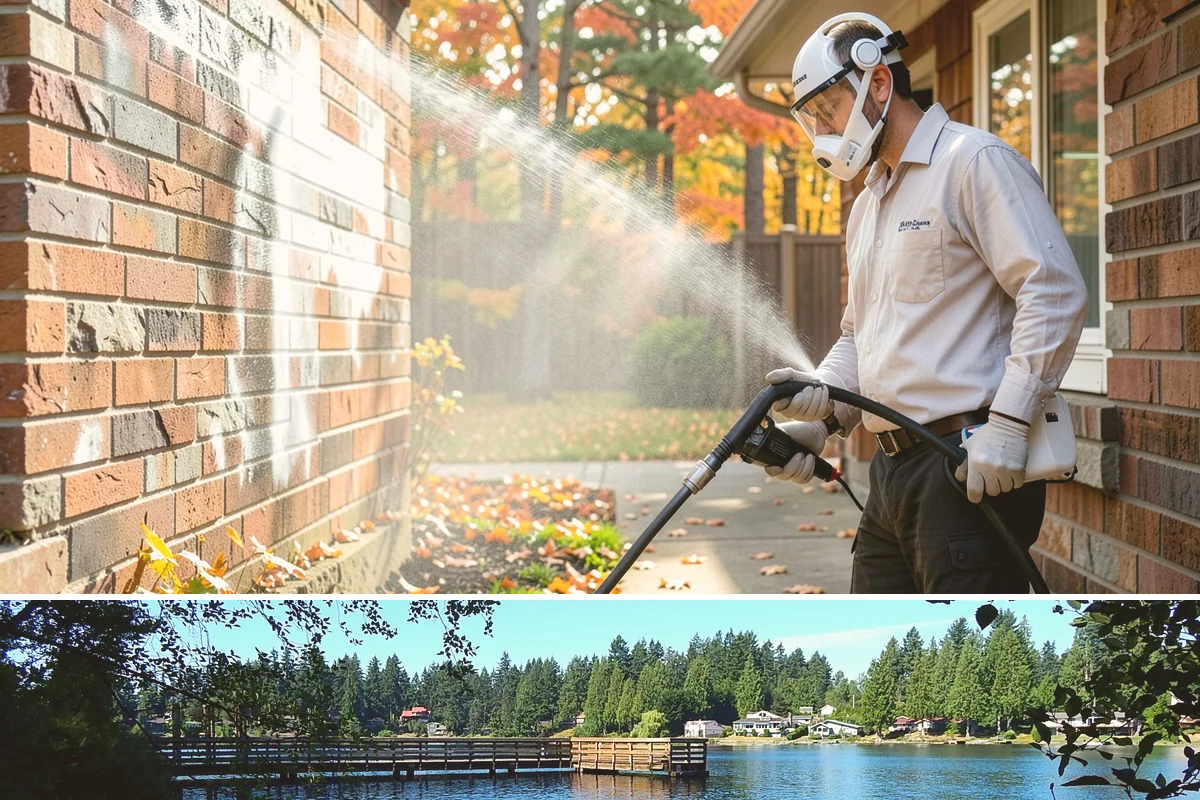 Convenience Store Cleaning in Federal Way, King County, WA - Monthly cleaning keeps a convenience store entrance presentable, with added attention in summer when melted spills and traffic...