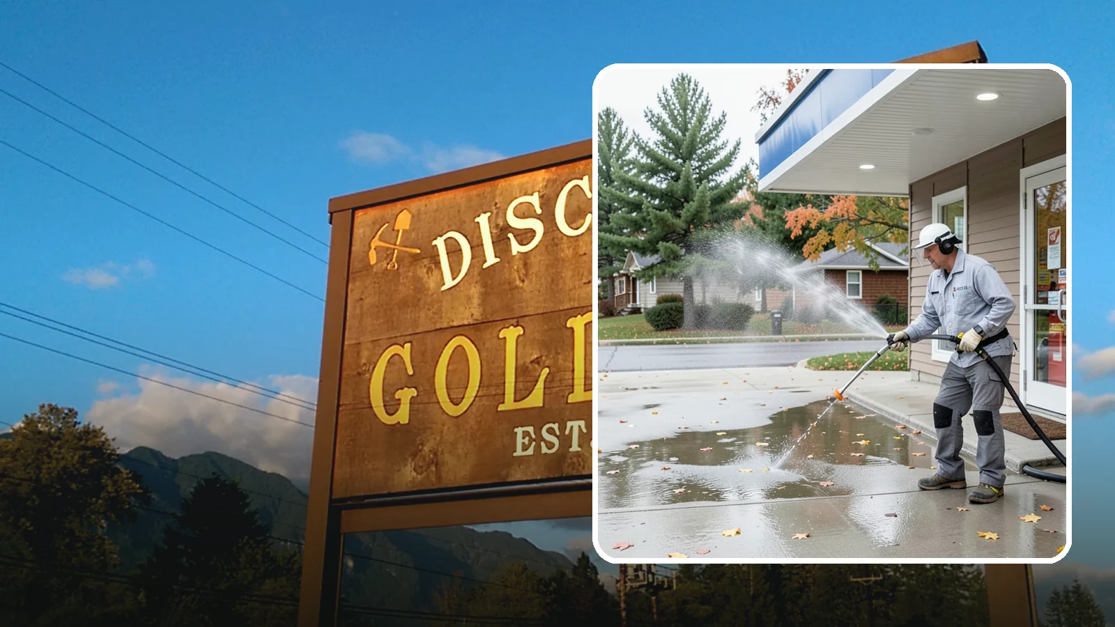 Convenience Store Cleaning in Gold Bar, Snohomish County, WA - Fast-turnaround exterior cleaning for convenience stores that clears spills, gum, grease, and grime from entrances, walkways, and...