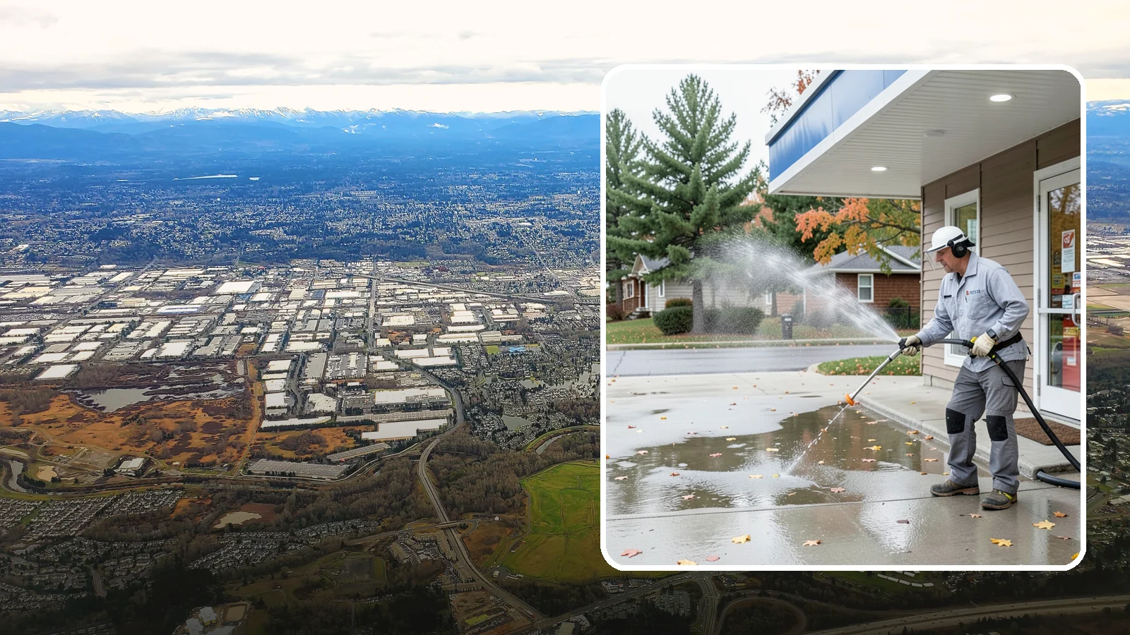 Convenience Store Cleaning in Kent, King County, WA - Fast-turnaround exterior cleaning for convenience stores that clears spills, gum, grease, and grime from entrances, walkways, and...