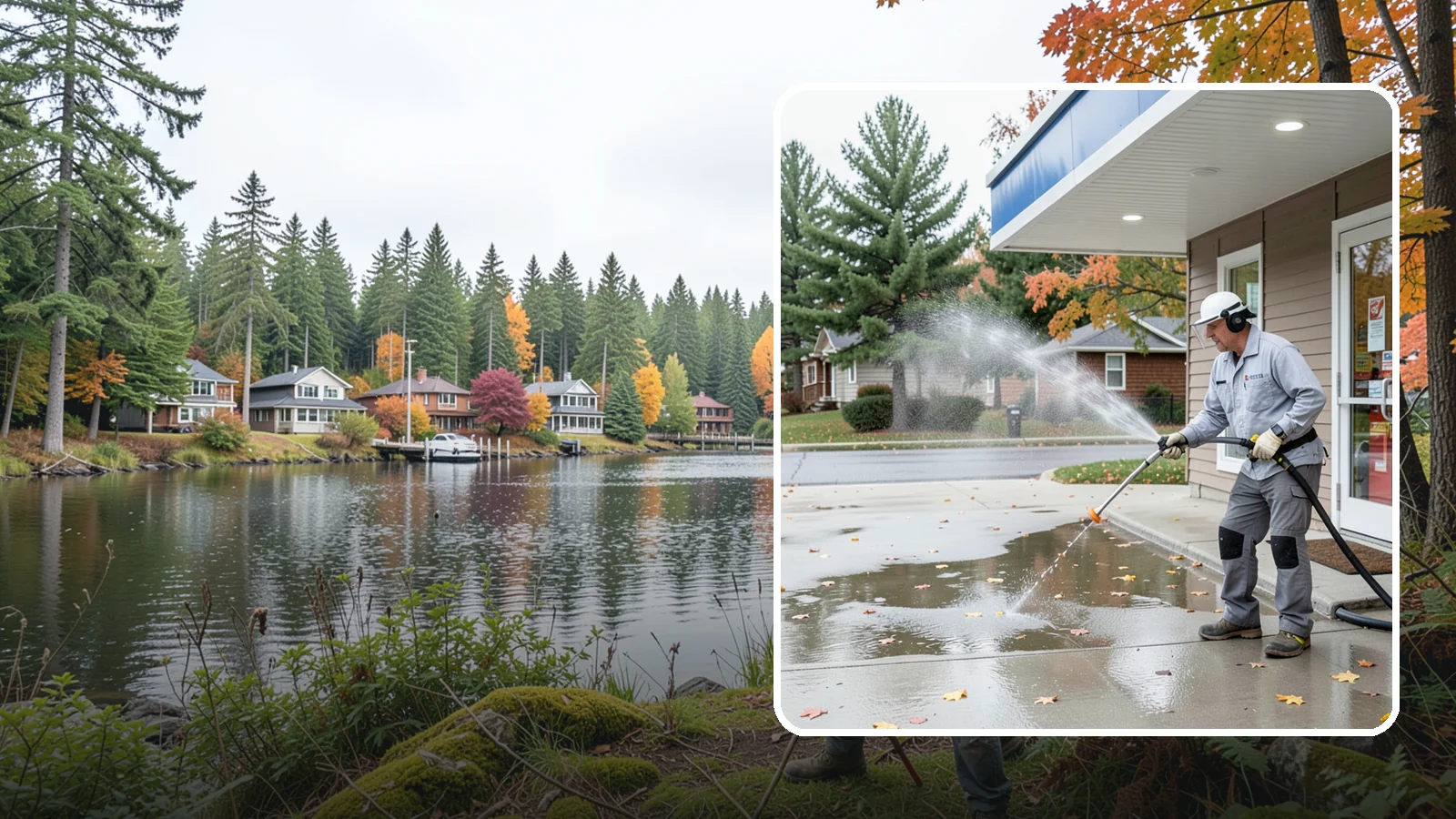Convenience Store Cleaning in La Conner, Skagit County, WA - Fast-turnaround exterior cleaning for convenience stores that clears spills, gum, grease, and grime from entrances, walkways, and...