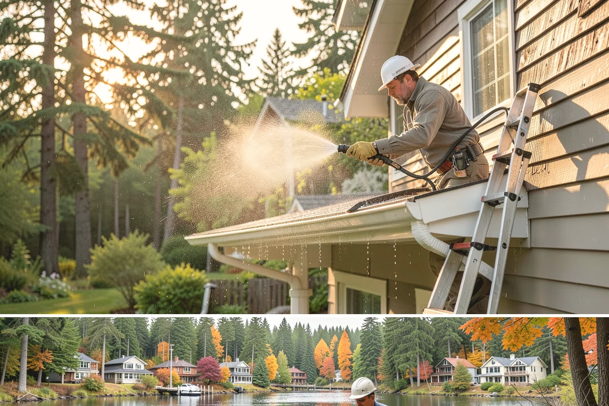 Convenience Store Cleaning in La Conner, Skagit County, WA - Monthly cleaning keeps a convenience store entrance presentable, with added attention in summer when melted spills and traffic...
