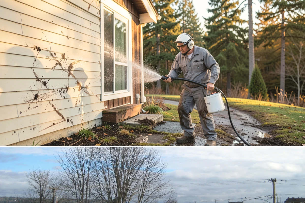 Convenience Store Cleaning in Langley, Island County, WA - Monthly cleaning keeps a convenience store entrance presentable, with added attention in summer when melted spills and traffic...