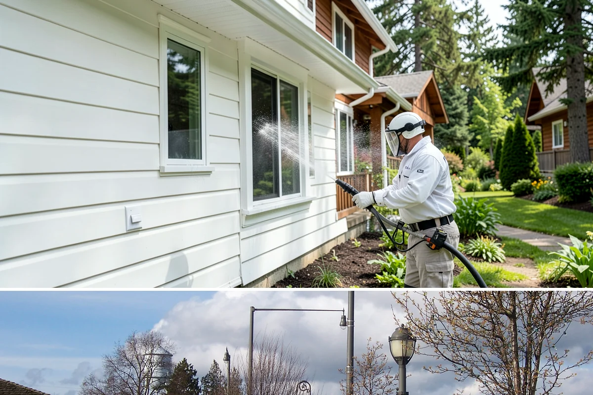 Convenience Store Cleaning in Marysville, Snohomish County, WA - Monthly cleaning keeps a convenience store entrance presentable, with added attention in summer when melted spills and traffic...