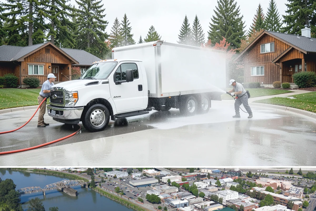 Convenience Store Cleaning in Mount Vernon, Skagit County, WA - Monthly cleaning keeps a convenience store entrance presentable, with added attention in summer when melted spills and traffic...