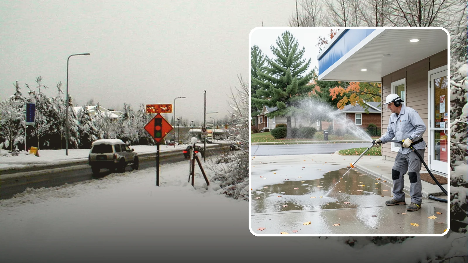 Convenience Store Cleaning in Newcastle, King County, WA - Fast-turnaround exterior cleaning for convenience stores that clears spills, gum, grease, and grime from entrances, walkways, and...