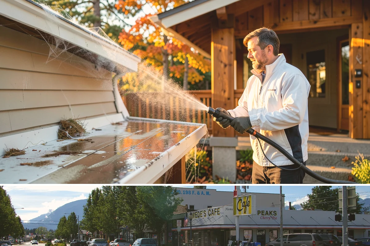 Convenience Store Cleaning in North Bend, King County, WA - Monthly cleaning keeps a convenience store entrance presentable, with added attention in summer when melted spills and traffic...