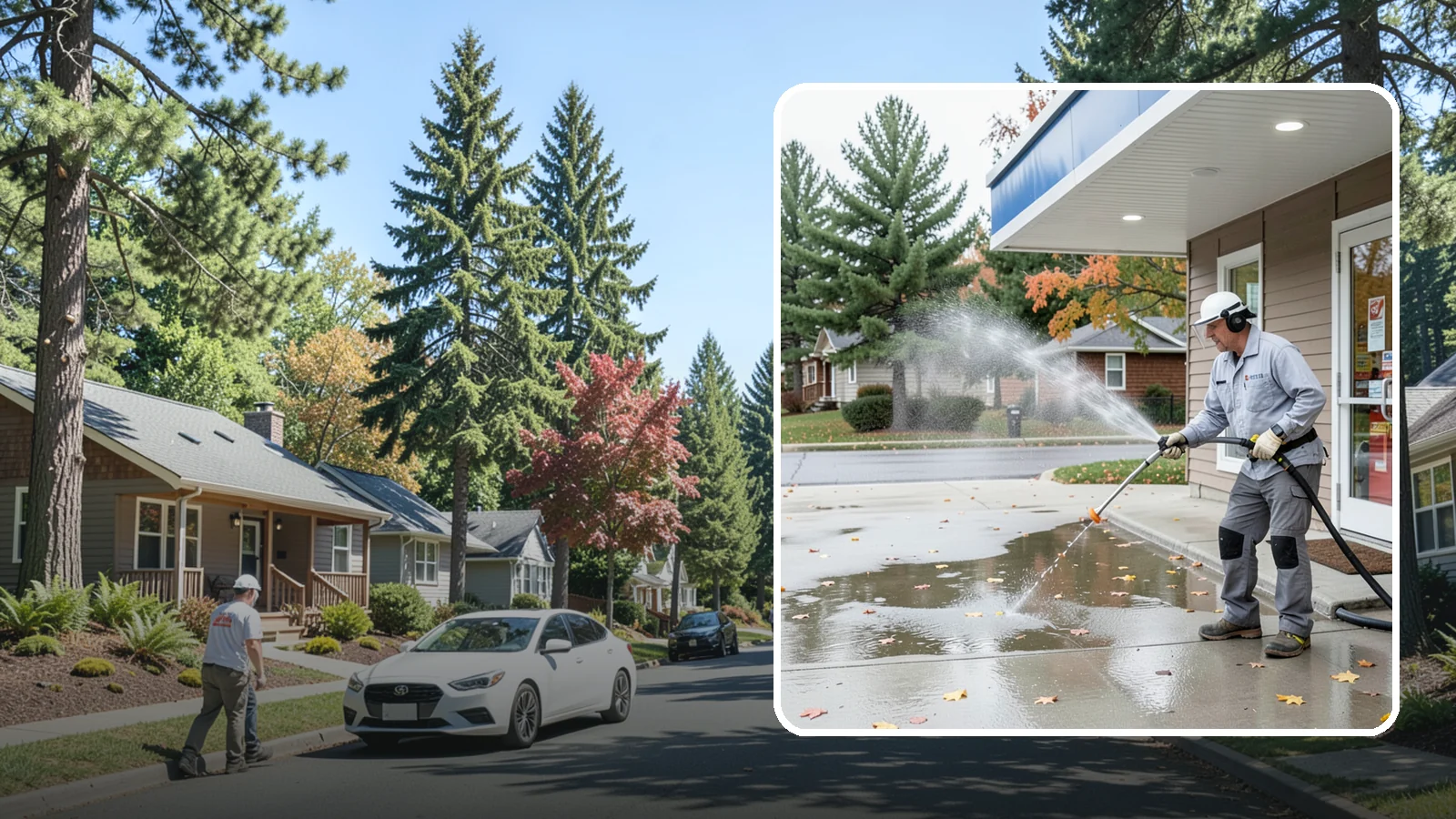 Convenience Store Cleaning in Orting, Pierce County, WA - Fast-turnaround exterior cleaning for convenience stores that clears spills, gum, grease, and grime from entrances, walkways, and...