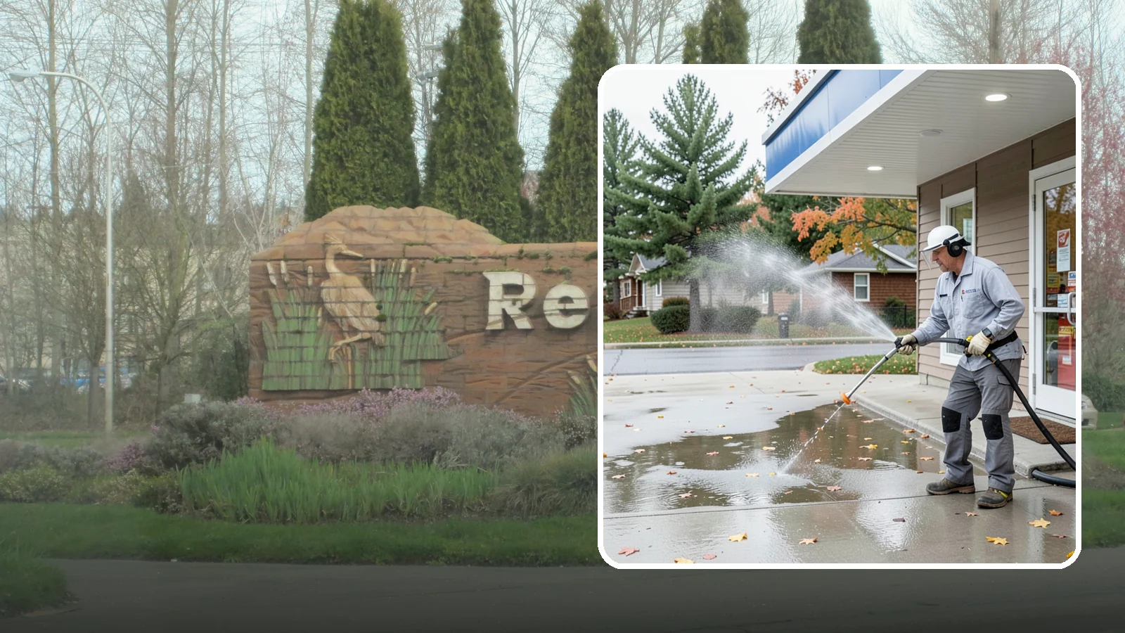 Convenience Store Cleaning in Renton, King County, WA - Fast-turnaround exterior cleaning for convenience stores that clears spills, gum, grease, and grime from entrances, walkways, and...