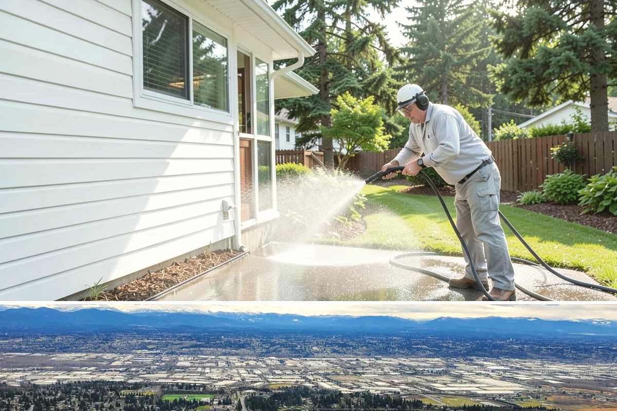 Convenience Store Cleaning in SeaTac, King County, WA - Monthly cleaning keeps a convenience store entrance presentable, with added attention in summer when melted spills and traffic...