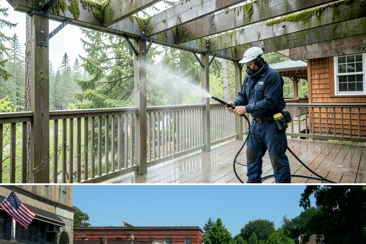 Convenience Store Cleaning in Snohomish, Snohomish County, WA - Monthly cleaning keeps a convenience store entrance presentable, with added attention in summer when melted spills and traffic...