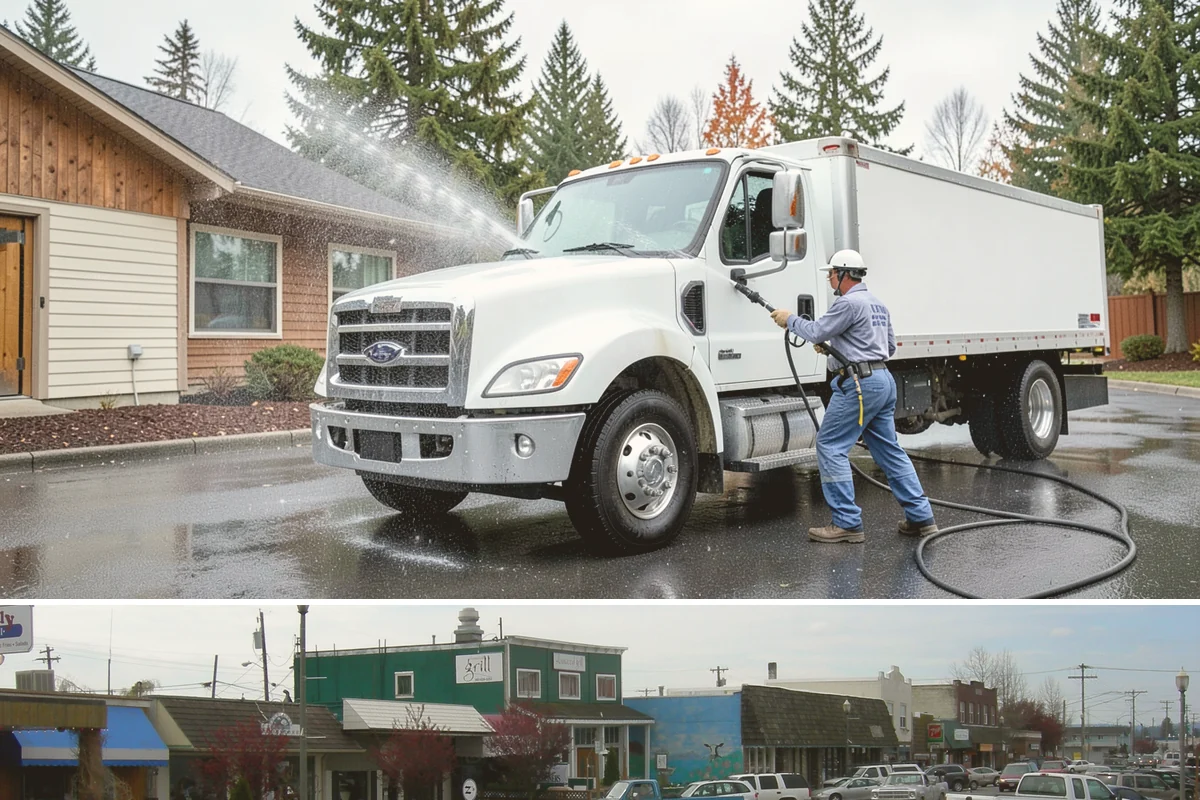Convenience Store Cleaning in Stanwood, Snohomish County, WA - Monthly cleaning keeps a convenience store entrance presentable, with added attention in summer when melted spills and traffic...