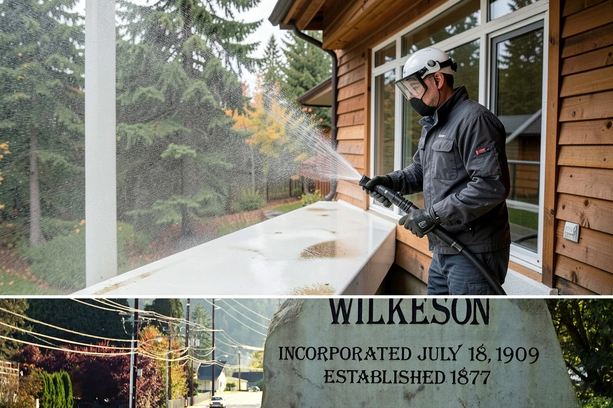 Convenience Store Cleaning in Wilkeson, Pierce County, WA - Monthly cleaning keeps a convenience store entrance presentable, with added attention in summer when melted spills and traffic...