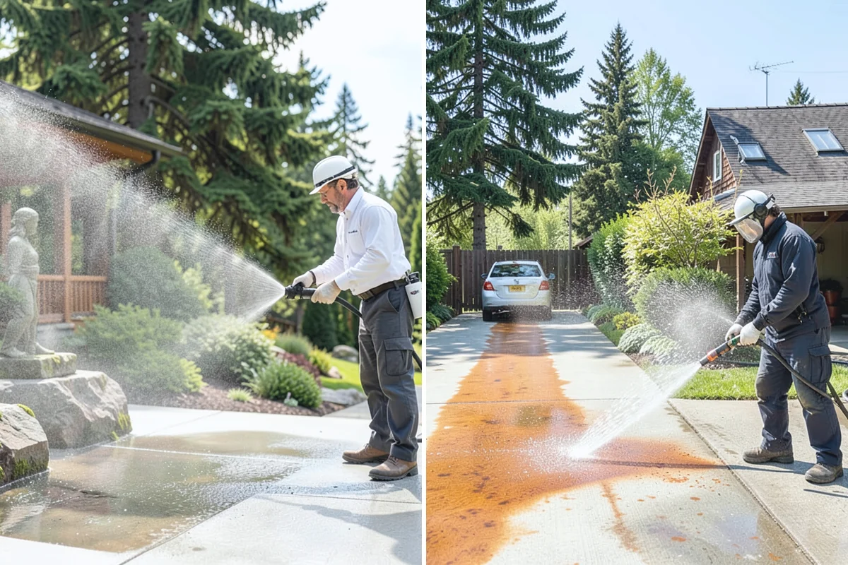 Convenience Store Cleaning in Woodinville, King County, WA - Pre-treat gum, grease, and high-traffic entry zones