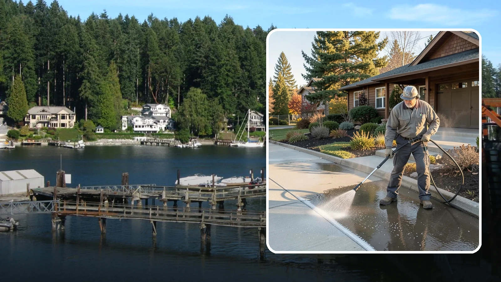Curb Appeal Package in Gig Harbor, Pierce County, WA - We target the surfaces that buyers and guests see first, delivering a fast, high-impact refresh of your home's street-facing...
