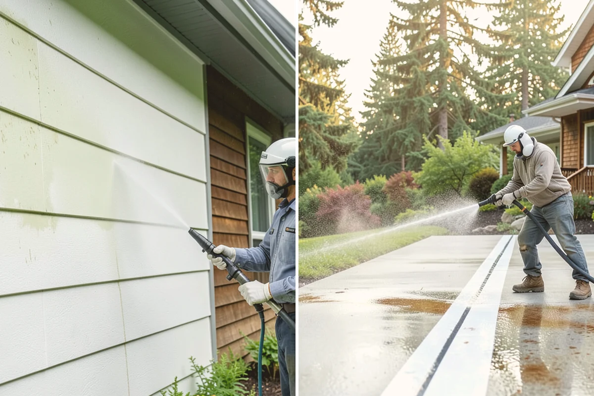 Deck & Fence Package in Algona, King County, WA - Protect plantings and pre-wet surrounding foliage