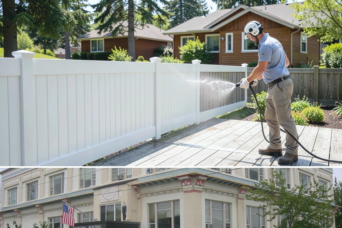 Deck & Fence Package in Anacortes, Skagit County, WA - Clean deck and fence in early summer during a dry window, especially if you plan to seal afterward.
