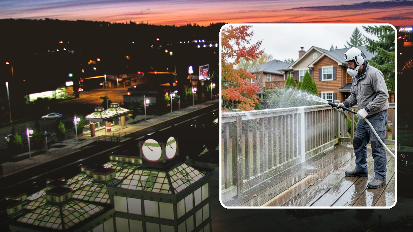 Deck & Fence Package in Auburn, King County, WA - We clean and brighten your deck and fence together to revive the wood or composite the Northwest wet season grays out.