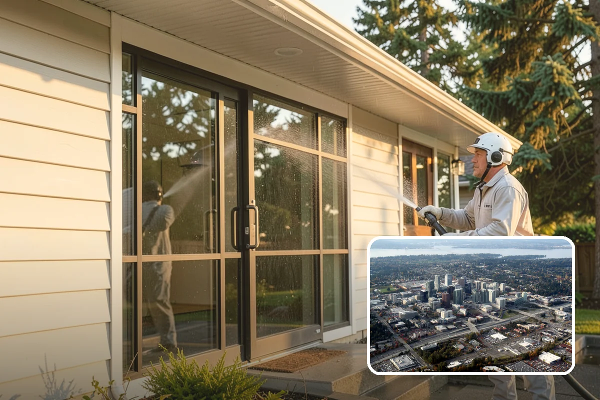 Deck & Fence Package in Bellevue, King County, WA - Matches brightened tone across deck and fence