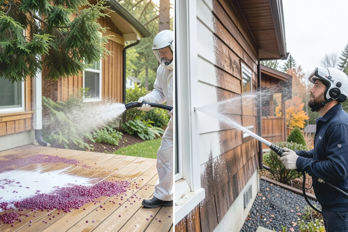 Deck & Fence Package in Bonney Lake, Pierce County, WA - Protect plantings and pre-wet surrounding foliage