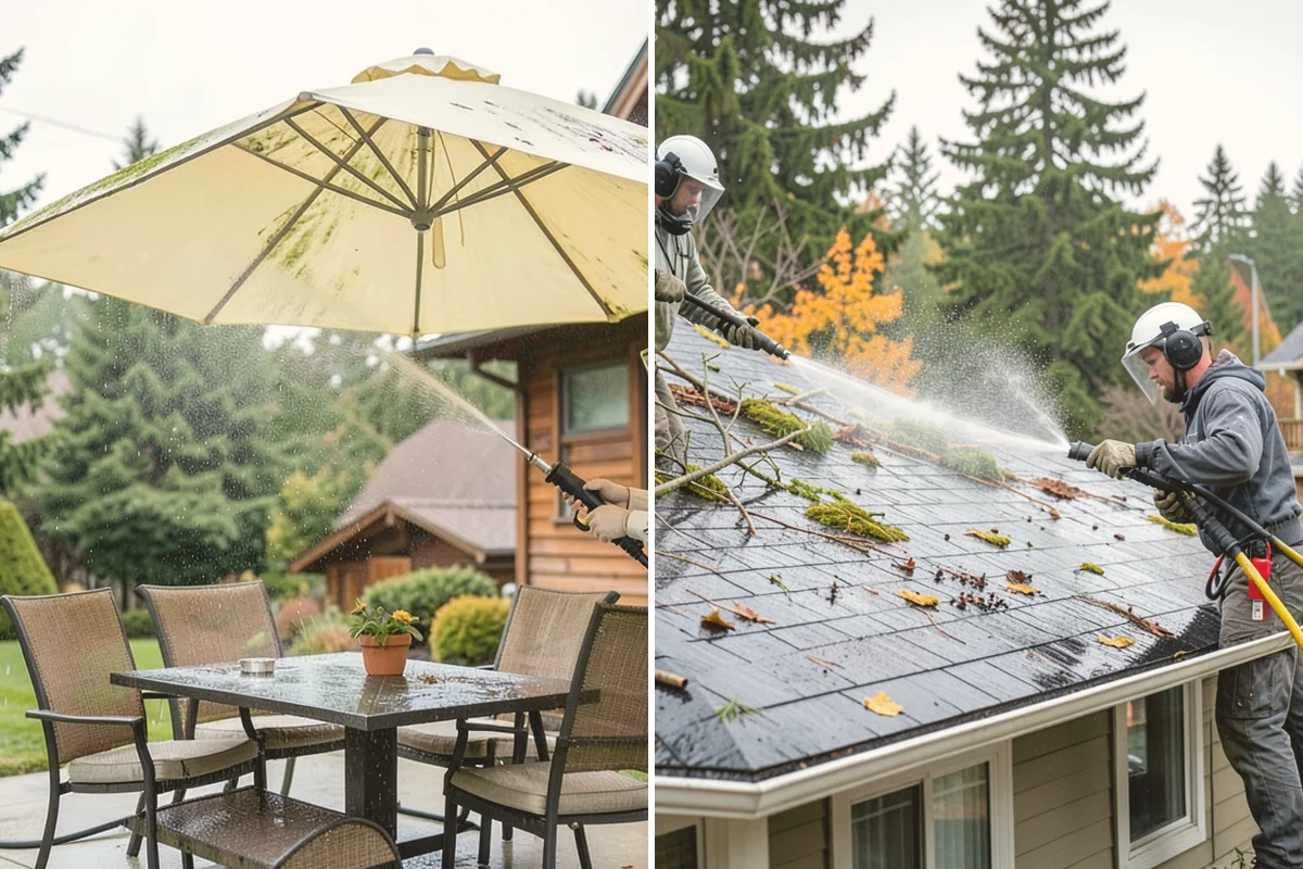 Deck & Fence Package in Bothell, King County, WA - Protect plantings and pre-wet surrounding foliage
